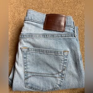 Mens Hollister Denim slim straight Jeans in Light Blue 30x30